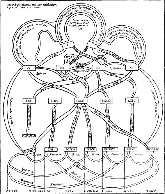 A very confusing diagram apparently explaining the relationships between numbers.