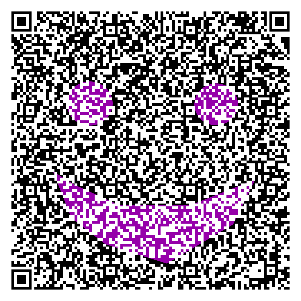 A valid SMART health card QR code with a slightly visible purple smiley face imposed on top.